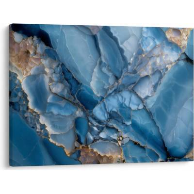 Obraz - Modrý členitý mramor, jednodielne 70x50 cm