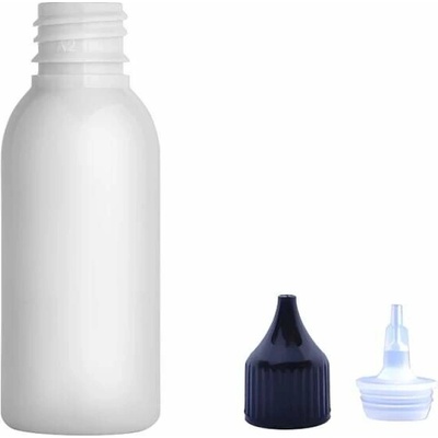 Via Plastová lahvička bílá s černou špičkou Via 35 ml