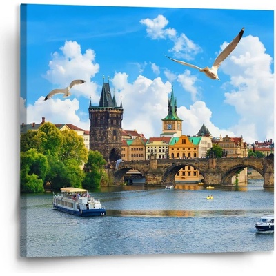 Sablio Obraz Praha Karlův most 2 - 110x110 cm