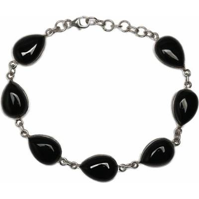 Nefertitis Onyx náramek stříbro Ag 925 B7 NF67300 18 20 cm, 11,8 g