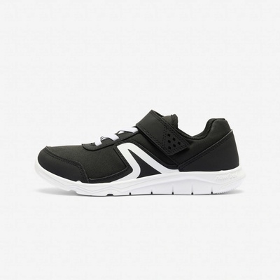 Decathlon detská obuv PW 100 na suchý zips čierna