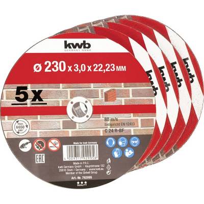 kwb 792995 rezný kotúč rovný 230 mm 5 ks kámen