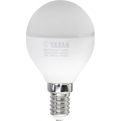 Tesla miniglobe BULB E14, 8W, denná biela