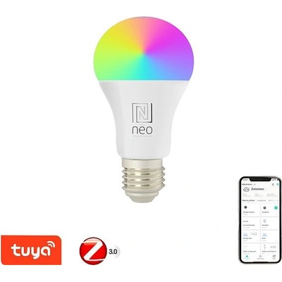 Immax NEO Smart žárovka LED E27 11W RGB+CCT barevná a bílá, stmívatelná, Zigbee 3.0