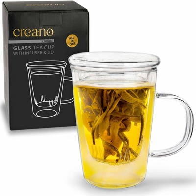 Creano čajový hrnek „All In One“ se skleněným filtrem 400 ml – Hledejceny.cz