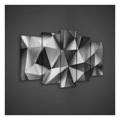 Obraz na plátne viacdielny - OB3589 - 3D tvary 100cm x 60cm - S17