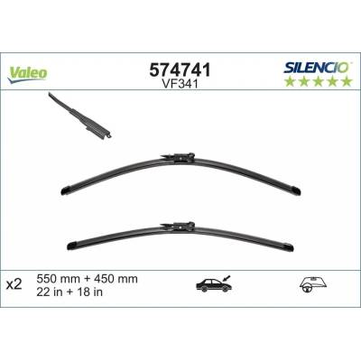 Valeo Silencio Flat Blade set 550+450 mm VA 574741