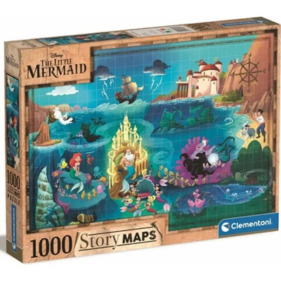 Clementoni Story Maps Malá mořská víla 1000 dielov