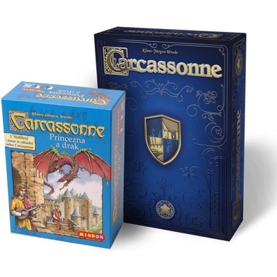 Mindok Carcassonne: jubilejní edice 20 let + rozšíření 3 Princezna a drak původní design – Hledejceny.cz