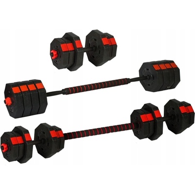 Eb Fit bitumové činky s regulací hmotnosti 2 x 10 kg
