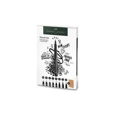 Faber-Castell Pitt Artist Pen súprava 8+1 ks čierne