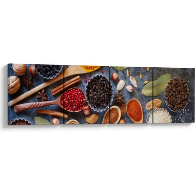 Obraz - Korenie, štvordielne 160x40 cm