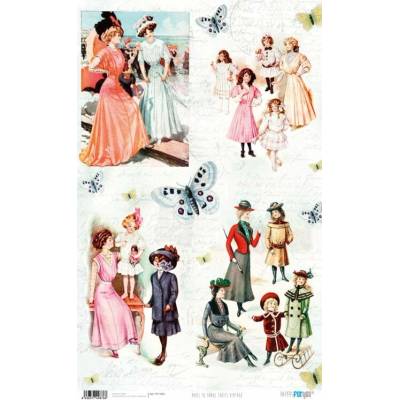 Rýžový papír 54x33 LADIES VINTAGE - Rice Paper 54x33 LADIES VINTAGE
