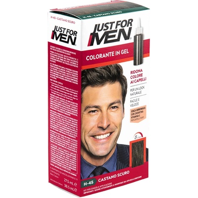Just For Men Odličovač vlasů H45 Tmavě hnědý + aplikátor