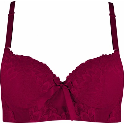 Pereza krajková push-up podprsenka A2177 vínová