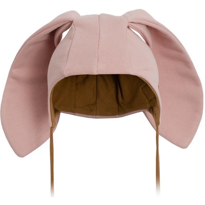 New Baby bavlnená čiapka s uškami Favorite hnedá