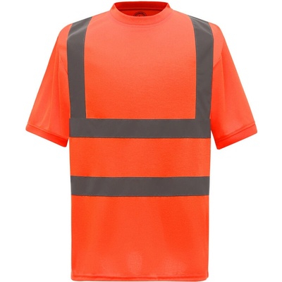 Yoko HVJ410 tričko Hi-Vis krátký rukáv výstražné oranžová fluor