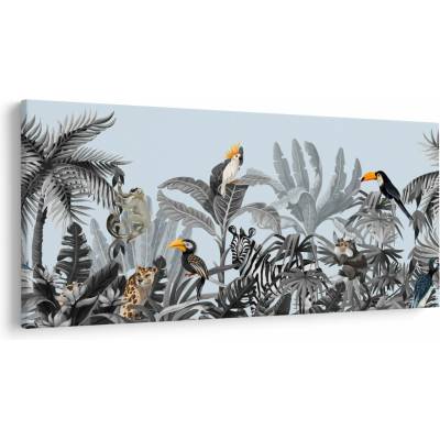 Obraz zvierat v tropickom lese, jednodielne 200x100 cm