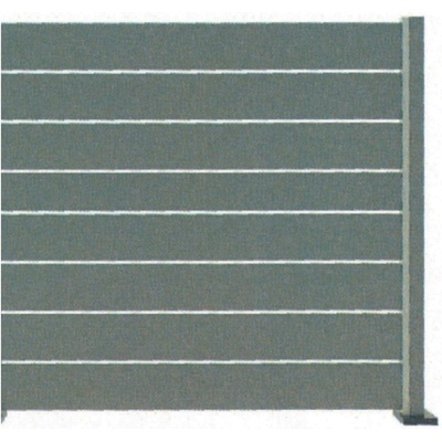 Lamelový panel 200cm hliník se spárou antracit pokračující