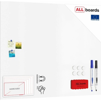 Allboards PME150x120 Magnetická tabule SLIMboard bezrámová 150 x 120 cm