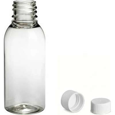 Via Plastová lahvička čirá s bílým uzávěrem 35 ml