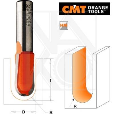 CMT Orange Tools CMT C914 C91412711 Čelní vypouklá fréza - R6,35 D12,7x9,5 S=8 HW