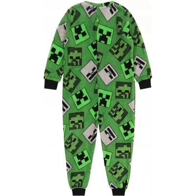 Minecraft overall pyžamo zelená