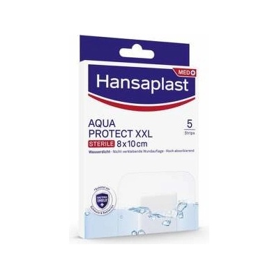 HANSAPLAST MED antibacterial aqua protect XXL 8 x 10 cm 5 ks