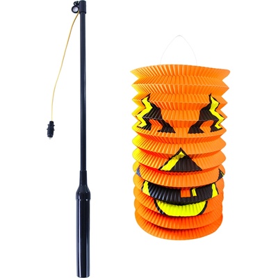 Lampión Halloween 15 cm so svietiacou paličkou 40 cm