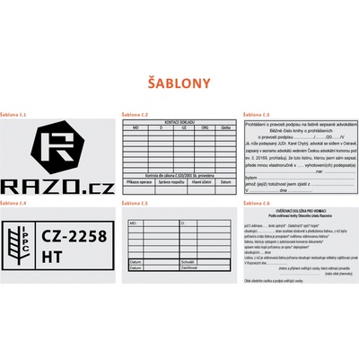 RAZO Štoček do razítka 90 x 60 mm (HM-6014; HM-6114)