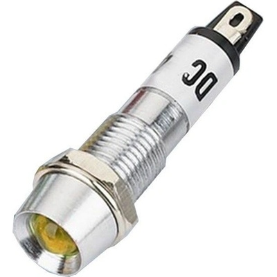 Kontrolka 12V LED Žlutá do otvoru 8mm