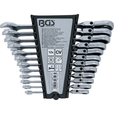 BGS Technic Sada račňových očkoplochých kľúčov kĺbové 8 - 19 mm 12-dielna BGS 6546