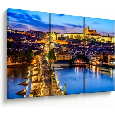Obraz - Karlův most, Praha, Česká Republika, třídílný 120x80 cm