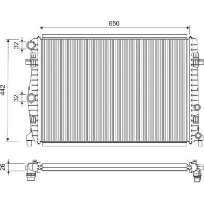 VALEO Chladič vody VA 701304