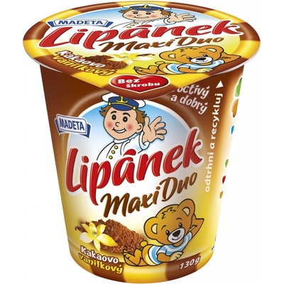 Madeta Lipánek Maxi Duo kakaovo vanilkový 130 g