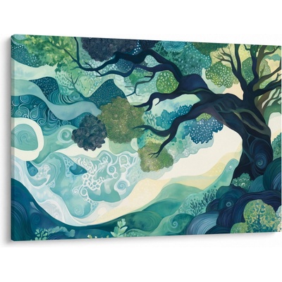 Obraz – Zelená koruna stromu života, jednodielne 100x70 cm