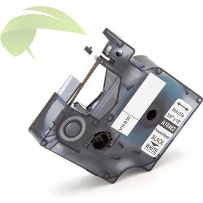 TONERSYP Kompatibilní páska pro Dymo Rhino 18482/S0718240, 9mm×5,5m černý tisk/bílý podklad, polyester