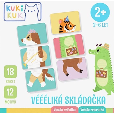 KukiKuk Véééliká skládačka Veselá zvířátka Betexa