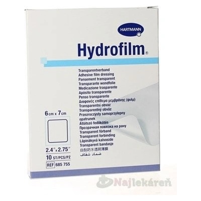 HYDROFILM samolepiaci transparentný obväz (6 x 7 cm 10 ks