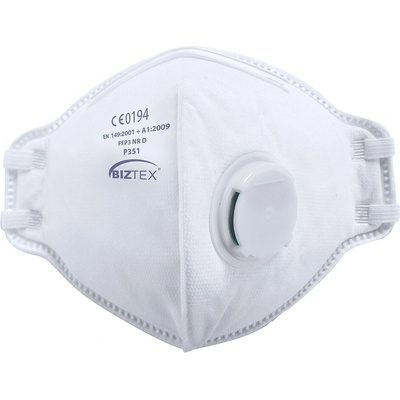 Portwest respirátor Dust Mist Fold Flat P351 FFP3 s ventilkem POR-P351WHR Bílá