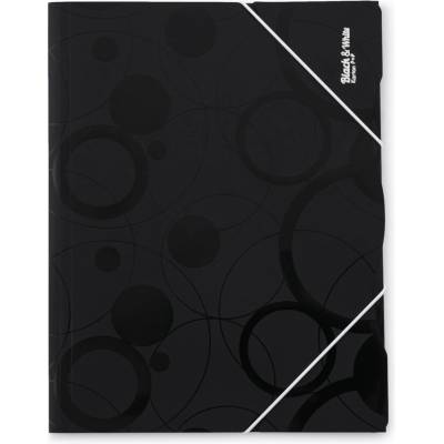 Karton P+P Obaly s gumou A4 Black and White Čierna