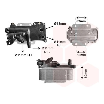 Chladič oleja automatickej prevodovky VAN WEZEL 06013709