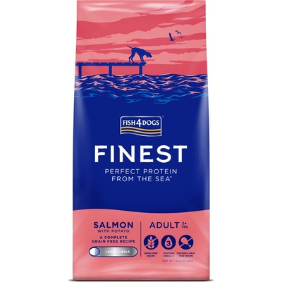 Fish4Dogs Adult Large Finest losos s bramborami 6 kg