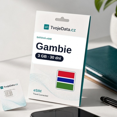 eSIM Gambie 3 GB / 29 dní - Gambie PTTE4FNEW