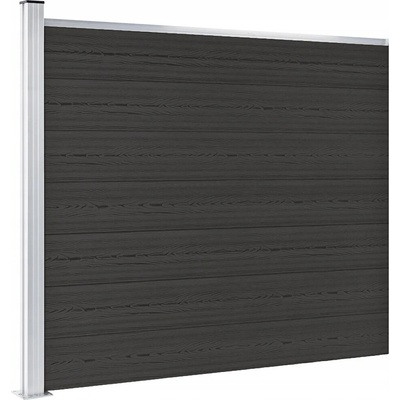 PLOT WPC PANEL 175X146CM ČERNÝ