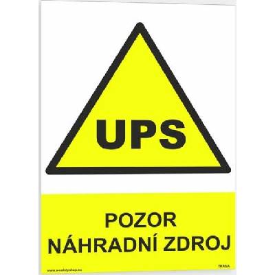 Traiva s.r.o Pozor náhradní zdroj Verze: Samolepka 148 x 210 mm (A5) tl. 0.1 mm - Kód: 09476