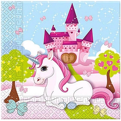 Procos Servítky Unicorn 33x33cm 20ks