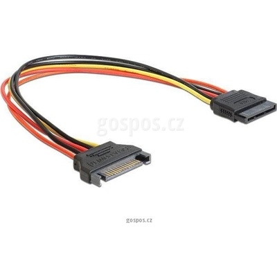 Delock 60131 napájecí kabel SATA 15 Pin samec > SATA 15 Pin samice prodlužující 30 cm