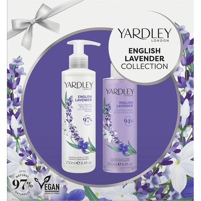 Yardley péče o tělo Anglická levandule sprchový gel 250 ml + tělové mléko s vůní levandule 250 ml – Hledejceny.cz