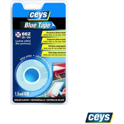Ceys Blue Tape Oboustranná lepící páska 1,5 m x 19 mm – Hledejceny.cz